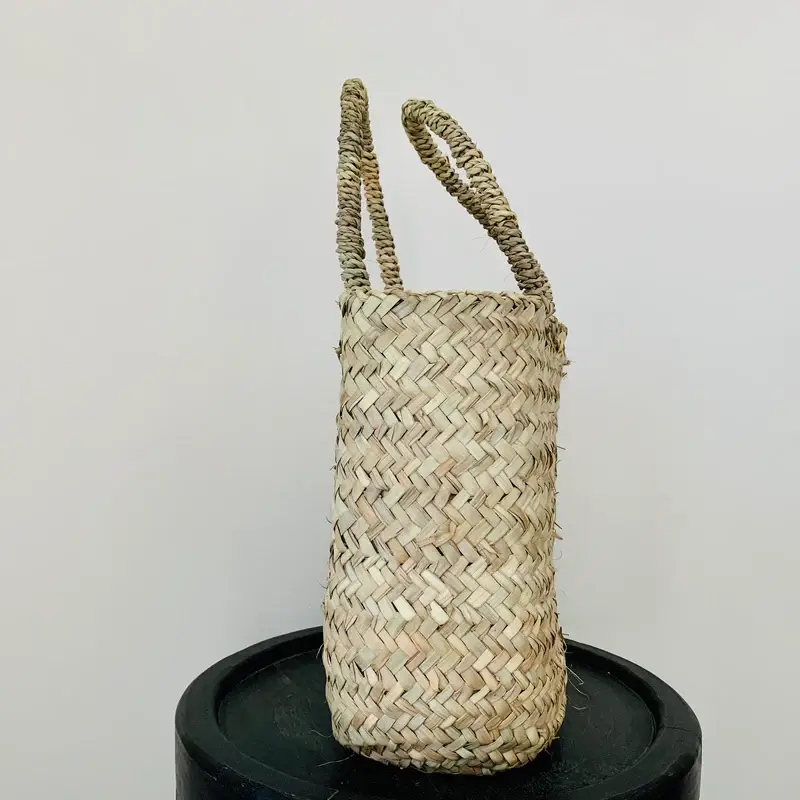 Handwoven Palm Leaf Tote Bag | Rectangular Eco-Friendly Bag | 28x24x12 cm