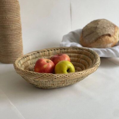Handwoven Palm Leaf Basket – Fruit, Bread & Decorative Storage