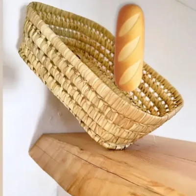 Handwoven Basketball Bread & Fruit Basket – Rustic Kitchen & Dining Decor