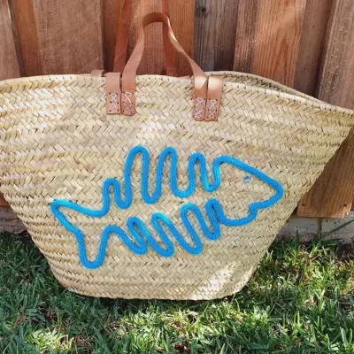 6e248b9c6e738ccc01cd2ece585715681c3d1ba4f68de205ea403c07c436b6f7-1.webp XL Turquoise Basket – Handwoven Palm Tote with Leather Handles & Embroidery
