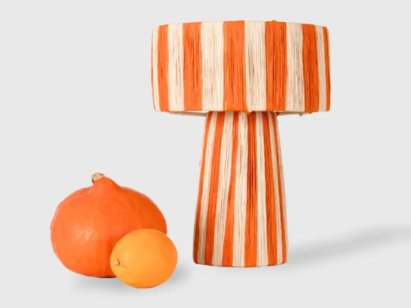 Handcrafted Moroccan Raffia Lamp – Boho Pendant Light in Fig, Pumpkin, or Rainbow