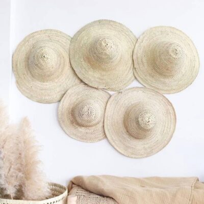 71956e6a63004d04e0405fa90a92e5d988207c22049e60ffc6d5a41fd9ab5317-1.jpeg Handwoven Moroccan Straw Hat – Large Sun Hat for Decor & Wear