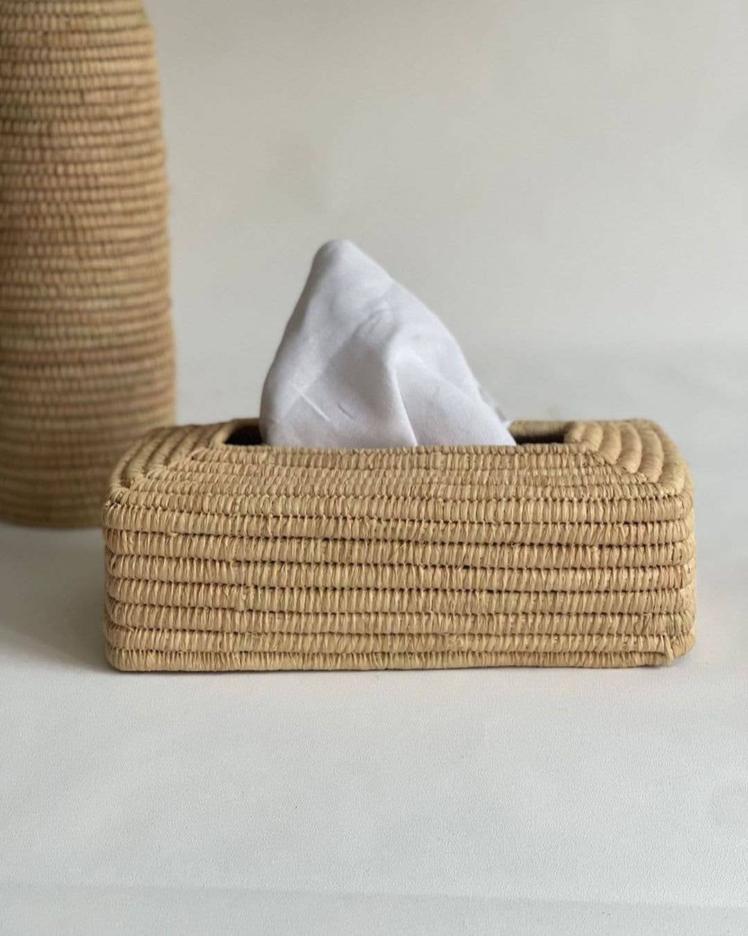🤧 Raffia Tissue Box Cover 🌸