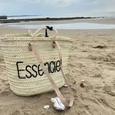 Handwoven Moroccan Shopping Basket – Palm Leaf Market & Beach Tote