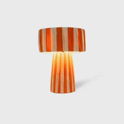 9-2.webp Handcrafted Moroccan Raffia Lamp – Boho Pendant Light in Fig, Pumpkin, or Rainbow