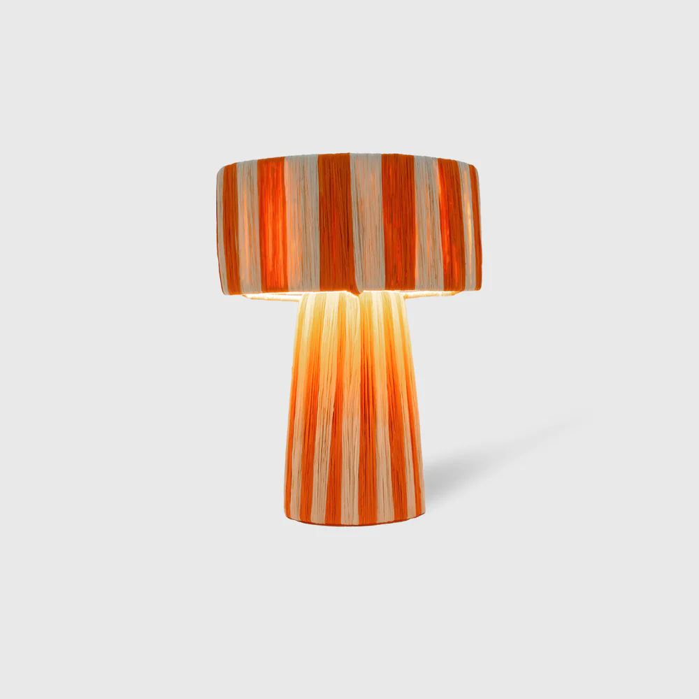 9-2.webp Handcrafted Moroccan Raffia Lamp – Boho Pendant Light in Fig, Pumpkin, or Rainbow