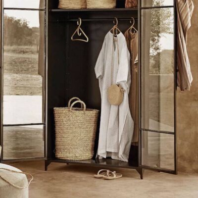 Handwoven Palm Leaf Laundry Basket – Large Moroccan Storage Hamper