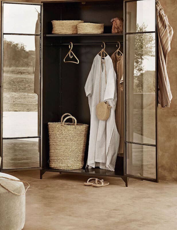 Handwoven Palm Leaf Laundry Basket – Large Moroccan Storage Hamper