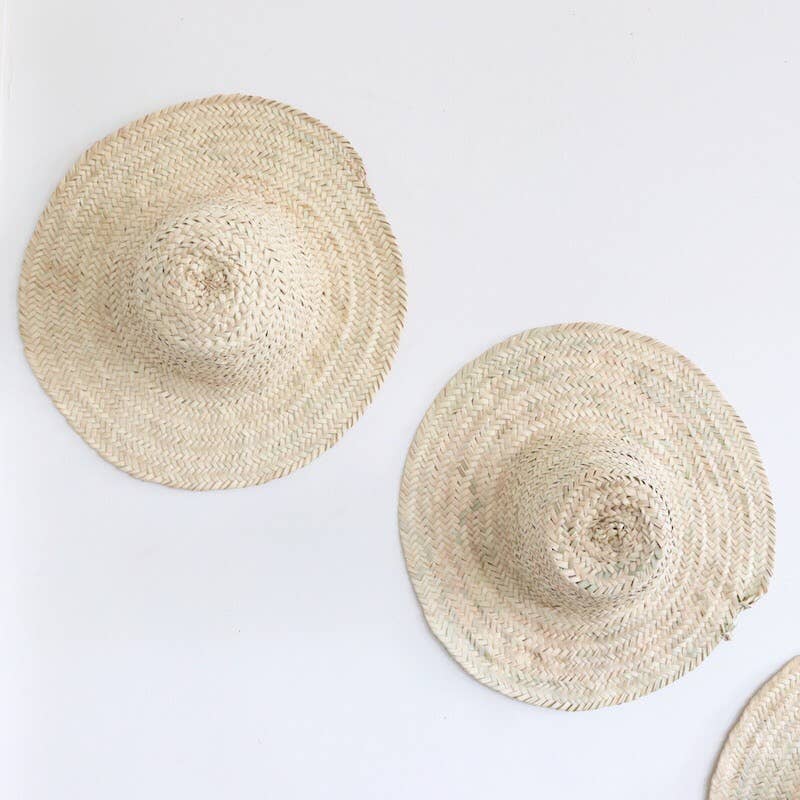 99bed1ba00a8d8ac363b70b6c145352b9ae973125400718fa035813631257b10-1.jpeg Handwoven Moroccan Straw Hat – Large Sun Hat for Decor & Wear