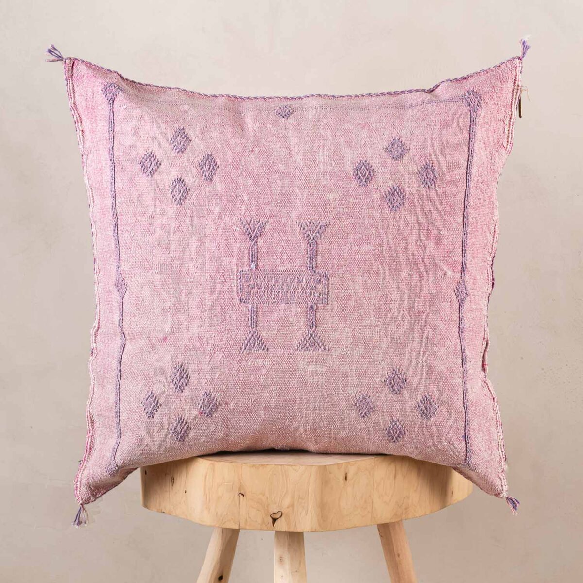 Handmade Cactus Silk Cushion Cover – Vintage Bohemian Berber Pillow