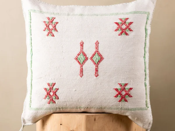 Handmade Cactus Silk Cushion Cover – Vintage Bohemian Berber Pillow