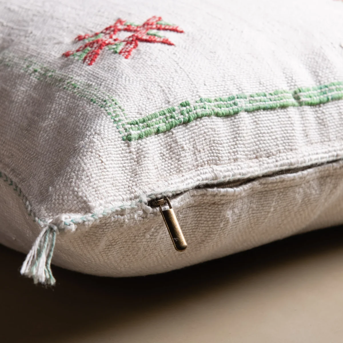 Handmade Cactus Silk Cushion Cover – Vintage Bohemian Berber Pillow