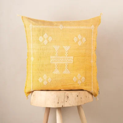 Handmade Cactus Silk Cushion Cover – Vintage Bohemian Berber Pillow