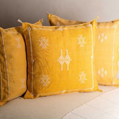 Handmade Cactus Silk Cushion Cover – Vintage Bohemian Berber Pillow
