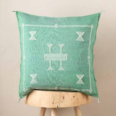 Handmade Cactus Silk Cushion Cover – Vintage Bohemian Berber Pillow