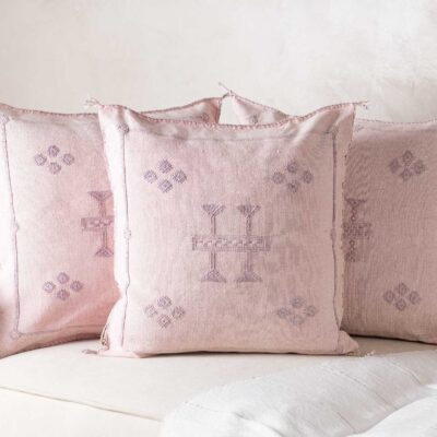 Handmade Cactus Silk Cushion Cover – Vintage Bohemian Berber Pillow