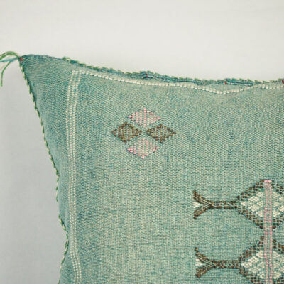 Moroccan Cactus Silk Pillow Cover – Handmade Berber Sabra Cushion | Bohemian Decor (50×50 cm / 60×40 cm)