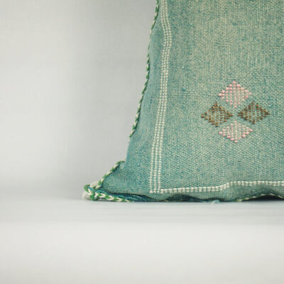 Moroccan Cactus Silk Pillow Cover – Handmade Berber Sabra Cushion | Bohemian Decor (50×50 cm / 60×40 cm)