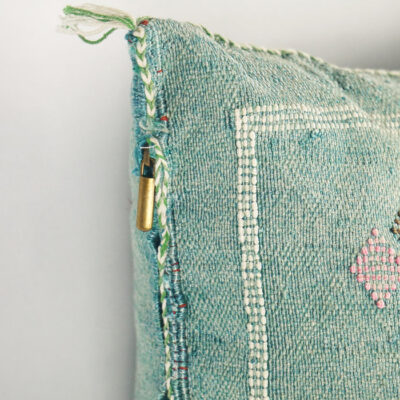 Moroccan Cactus Silk Pillow Cover – Handmade Berber Sabra Cushion | Bohemian Decor (50×50 cm / 60×40 cm)