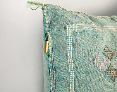Moroccan Cactus Silk Pillow Cover – Handmade Berber Sabra Cushion | Bohemian Decor (50×50 cm / 60×40 cm)