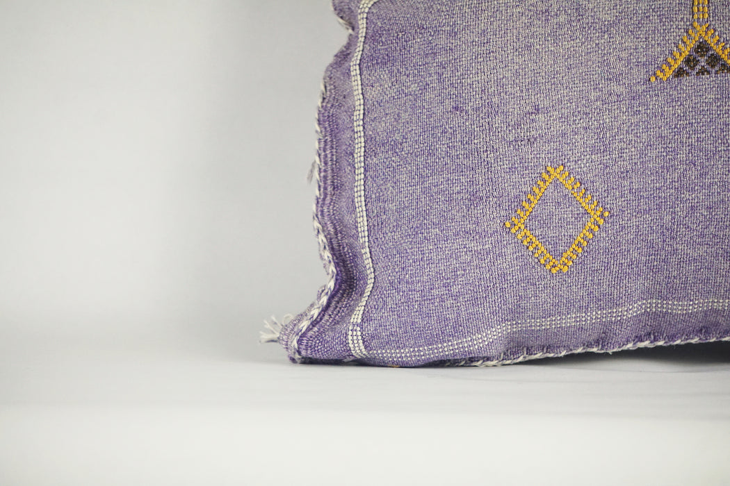 ✨ Stunning Moroccan Cactus Silk Pillow Cover – Handwoven Bohemian Sabra 19×19”