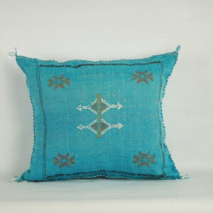 Charming Moroccan Cactus Silk Pillow Cover – Handwoven Sabra Cushion (50×50 cm / 60×40 cm)