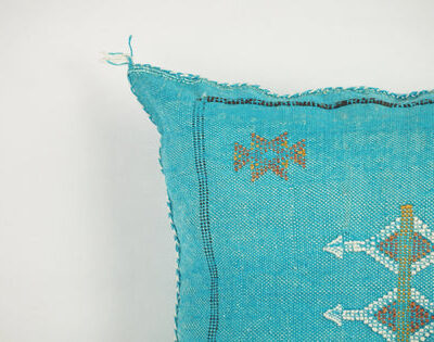 Charming Moroccan Cactus Silk Pillow Cover – Handwoven Sabra Cushion (50×50 cm / 60×40 cm)