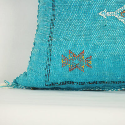 Charming Moroccan Cactus Silk Pillow Cover – Handwoven Sabra Cushion (50×50 cm / 60×40 cm)