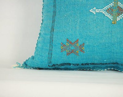 Charming Moroccan Cactus Silk Pillow Cover – Handwoven Sabra Cushion (50×50 cm / 60×40 cm)