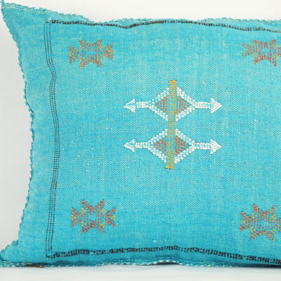 Charming Moroccan Cactus Silk Pillow Cover – Handwoven Sabra Cushion (50×50 cm / 60×40 cm)