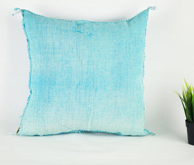 Charming Moroccan Cactus Silk Pillow Cover – Handwoven Sabra Cushion (50×50 cm / 60×40 cm)
