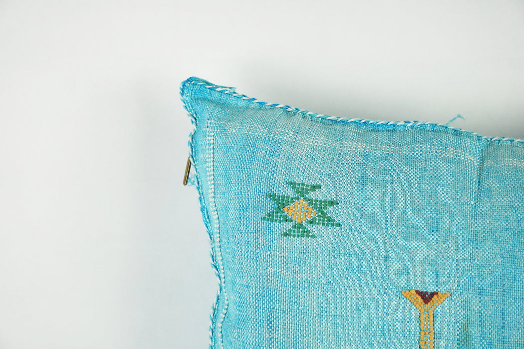 Lovely Moroccan Cactus Silk Pillow Cover – Bohemian Sabra Cushion (50×50 cm | 60×40 cm)