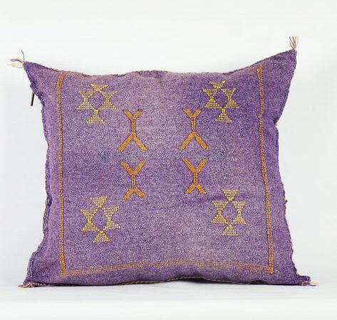 Unique Moroccan Cactus Silk Pillow Cover – Bohemian Sabra Cushion (50×50 cm / 60×40 cm)