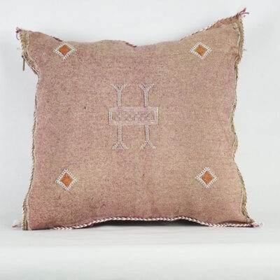 Gorgeous Moroccan Cactus Silk Pillow Cover – Handwoven Sabra Cushion with YKK Zipper