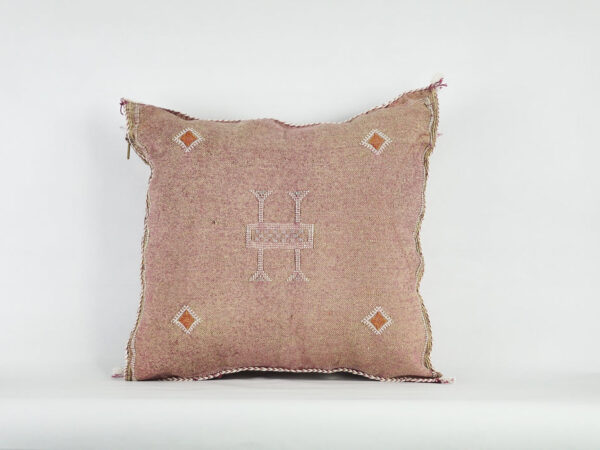 Gorgeous Moroccan Cactus Silk Pillow Cover – Handwoven Sabra Cushion with YKK Zipper