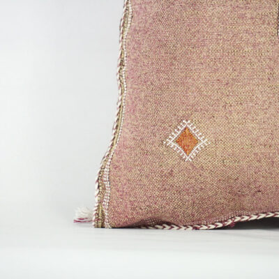 Gorgeous Moroccan Cactus Silk Pillow Cover – Handwoven Sabra Cushion with YKK Zipper