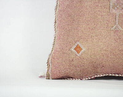 Gorgeous Moroccan Cactus Silk Pillow Cover – Handwoven Sabra Cushion with YKK Zipper