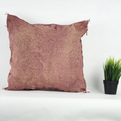 Gorgeous Moroccan Cactus Silk Pillow Cover – Handwoven Sabra Cushion with YKK Zipper