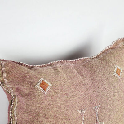 Gorgeous Moroccan Cactus Silk Pillow Cover – Handwoven Sabra Cushion with YKK Zipper