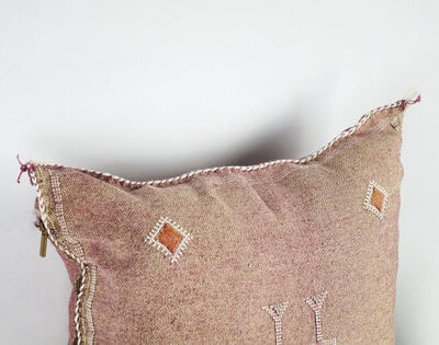 Gorgeous Moroccan Cactus Silk Pillow Cover – Handwoven Sabra Cushion with YKK Zipper