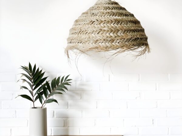 Oversized Moroccan Straw Chandelier – Handwoven Artisan Pendant Light (50 cm)