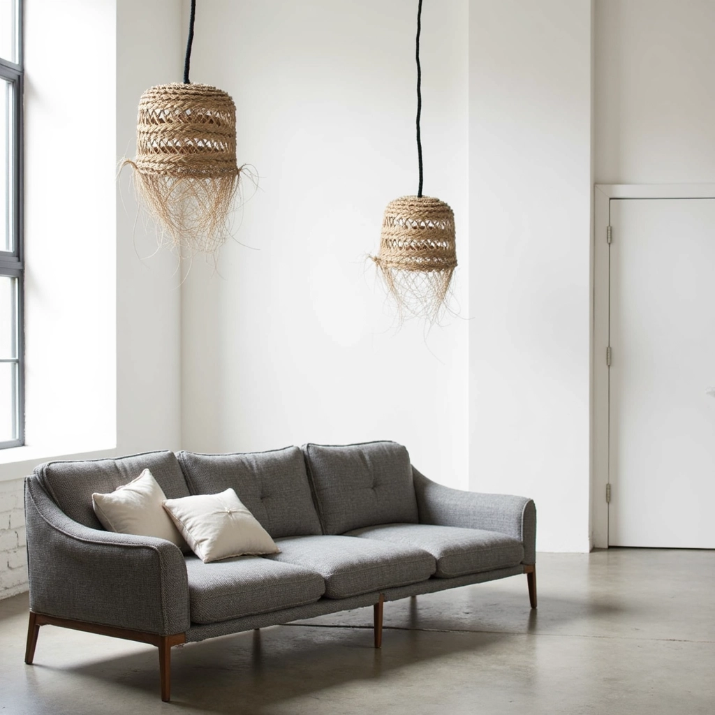 Handwoven Moroccan Straw Pendant Light – 3 Sizes | Natural Boho Hanging Lamp