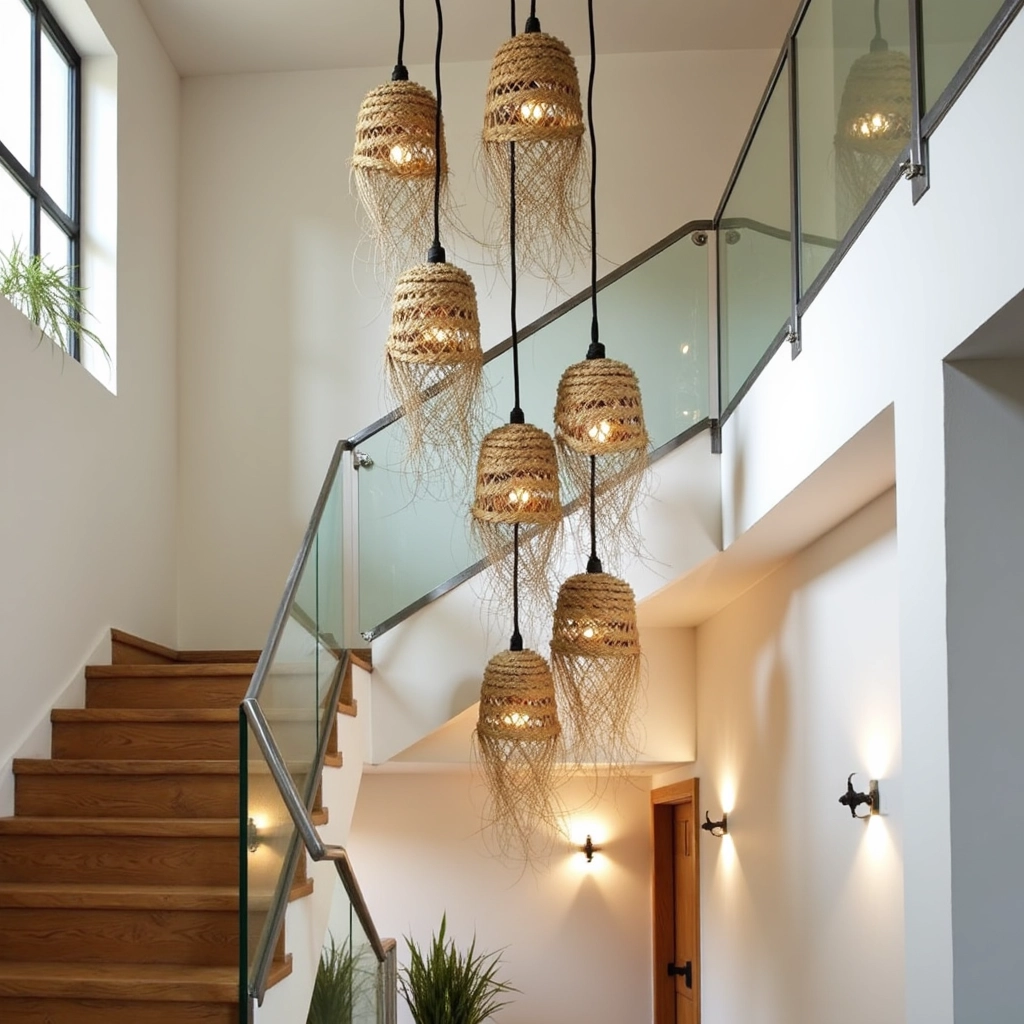 Handwoven Moroccan Straw Pendant Light – 3 Sizes | Natural Boho Hanging Lamp