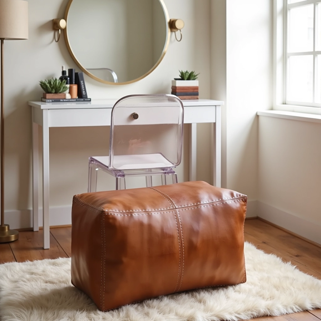 Moroccan-Rectangle-Pouf-in-Tan-Leather-7.webp Handcrafted Moroccan Square Leather Pouf – Natural Brown or Tan Ottoman (Custom Sizes)
