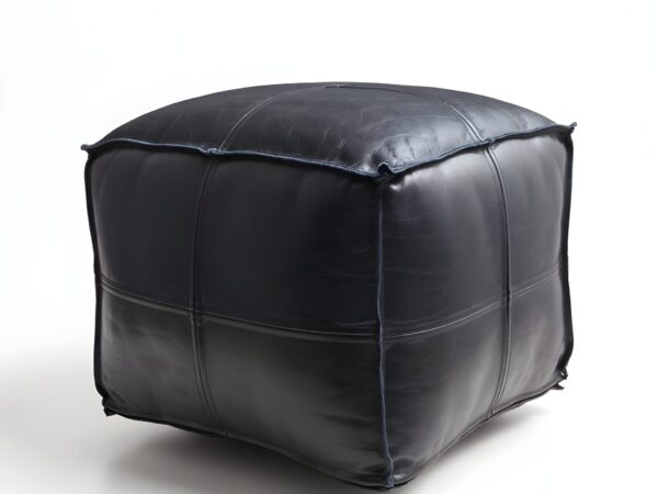 Moroccan-Square-Black-Leather-Pouf-1-1.jpg Black Moroccan Leather Pouf – Handcrafted Square Ottoman (Custom Sizes 10″–24″)