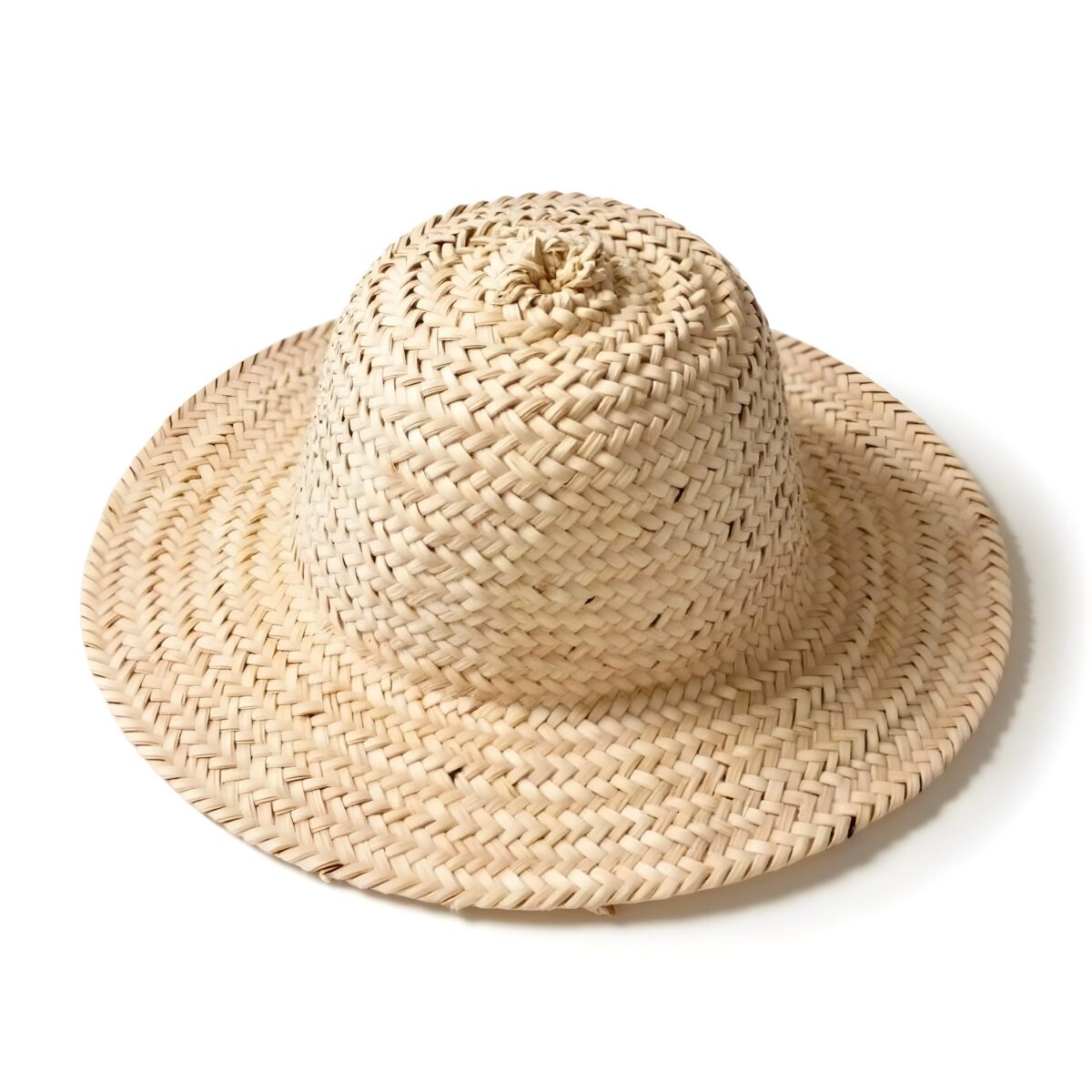Moroccan-Straw-hats-Palm-Leaf-Hat-2-1.jpg Handwoven Moroccan Wide Brim Straw Hat Set – Natural Palm Straw (ø 40 cm)
