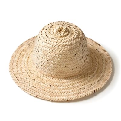 Moroccan-Straw-hats-Palm-Leaf-Hat-2-1.jpg Handwoven Moroccan Wide Brim Straw Hat Set – Natural Palm Straw (ø 40 cm)