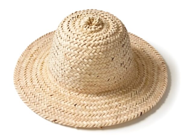 Handwoven Moroccan Wide Brim Straw Hat Set – Natural Palm Straw (ø 40 cm)