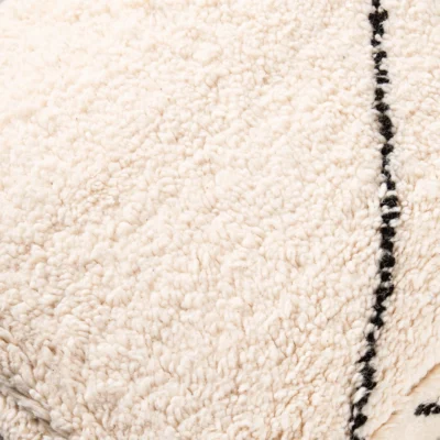 Beni Ourain Floor Pillow Cover – 22x22 in (55x55 cm) Handwoven Moroccan Wool Cushion