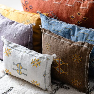 Handmade Cactus Silk Cushion Cover – Vintage Bohemian Berber Pillow